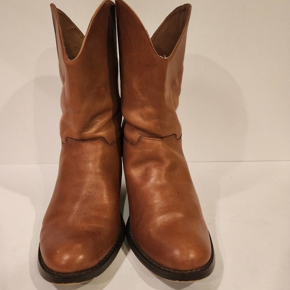 FRANCO FORTINI "McKinley 2" Cognac Leather Western style booties SIZE 8M - Picture 9 of 16